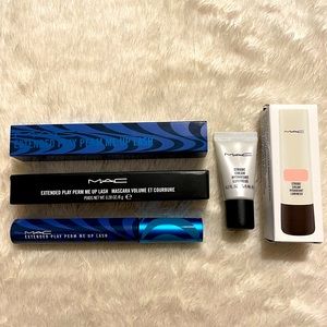 Brand New! Mac Cosmetics Extended Play Perm Me Up Lash and Sample Strobe Cream